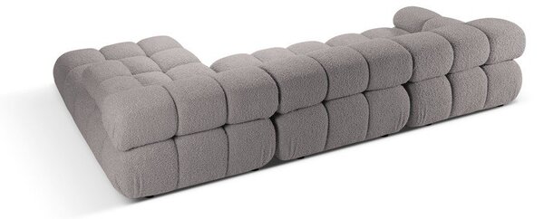 Světle šedá modulární rohová pohovka z textilie bouclé (pravý roh) Bellis – Micadoni Home
