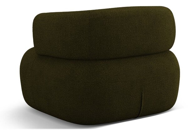 Zelené křeslo z textilie bouclé Jenny – Micadoni Home