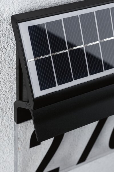 P 94694 Solární LED domovní číslo a svítidlo Neda IP44 3000K černá - PAULMANN
