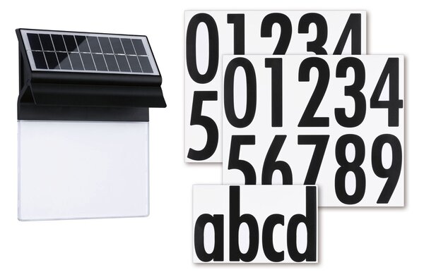 P 94694 Solární LED domovní číslo a svítidlo Neda IP44 3000K černá - PAULMANN