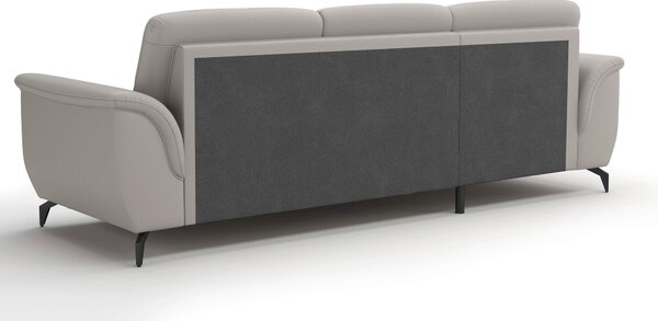 ROHOVÁ SEDAČKA, textil, kůže, světle šedá Sit & More - Sedací soupravy, Online Only
