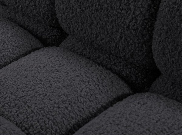 Antracitová modulární rohová pohovka z textilie bouclé (pravý roh) Bellis – Micadoni Home