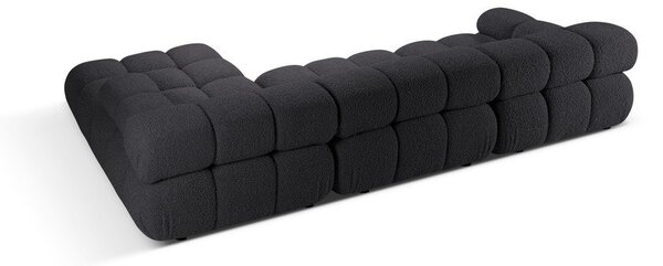 Antracitová modulární rohová pohovka z textilie bouclé (pravý roh) Bellis – Micadoni Home