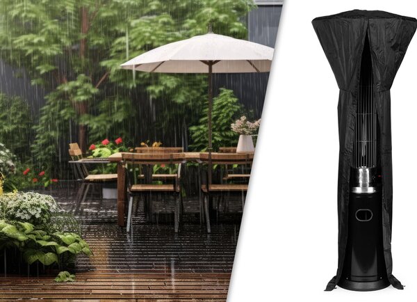 MultiGarden HMXD-E Terasový plynový ohřívač 9 kW se skleněnou trubicí + regulátor, hadice a ochranný obal