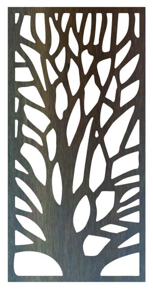 Dřevěný obraz - silueta větve stromu - GUTE: Překližka - černá 40 x 20 cm 3898-43713 PR0290 HEU+