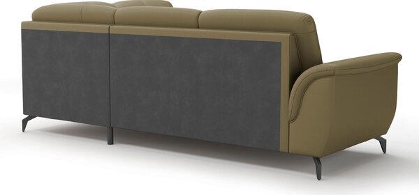 ROHOVÁ SEDAČKA, textil, kůže, olivově zelená Sit & More - Sedací soupravy, Online Only