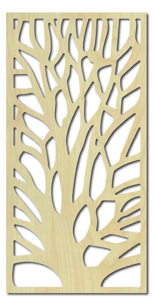 Dřevěný obraz - silueta větve stromu - GUTE: Překližka - černá 40 x 20 cm 3898-43713 PR0290 HEU+