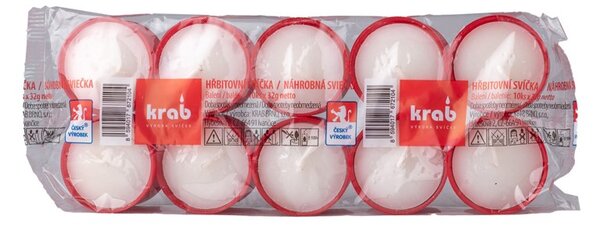 Iluminační svíčka 32 g 9 hod. 10 ks červené lisované