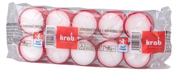 Minirotlichte 24g 8h. 10ks červené lisované