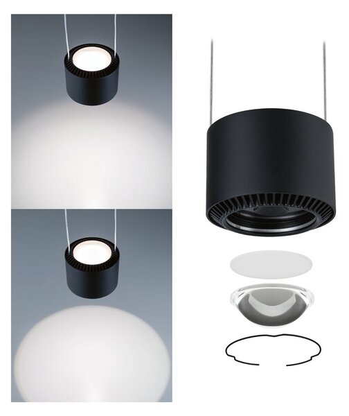 P 96813 URail LED závěs Aldan / 8,5 / 1x4,5W 4000K stmívatelné 230V černá mat/černá - PAULMANN
