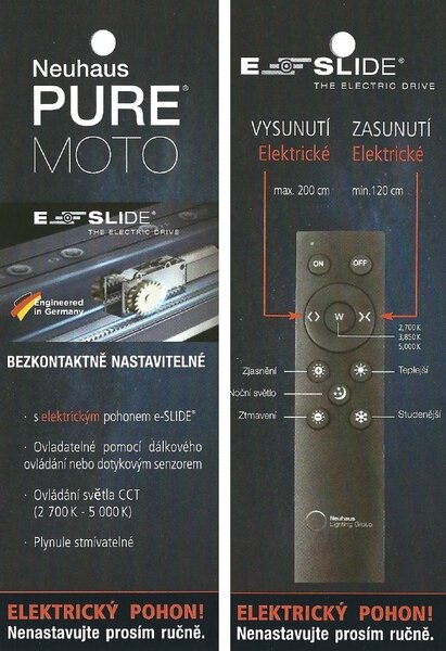 Paul Neuhaus Závěsné LED svítidlo PURE-MOTO, 3x13W, d. 120 cm, 2700-5000K, nastavitelné Barva: Zlatá