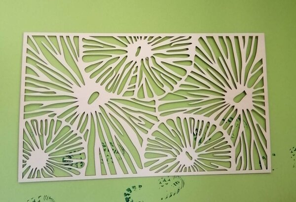 Abstraktní obraz na zeď z překližky 3D efekt SAMUEL: Přírodní překližka - Topol přírodní 46 x 80 cm 3916-45061 PR0300 HEU+