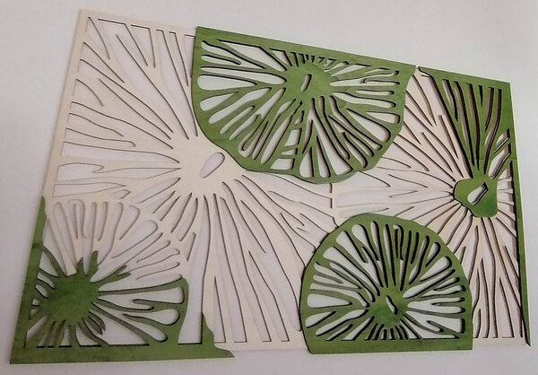 Dřevěný obraz na zeď - KIWIKI: Model 1 46 x 80 cm 3918-45190 PR0301 multi green