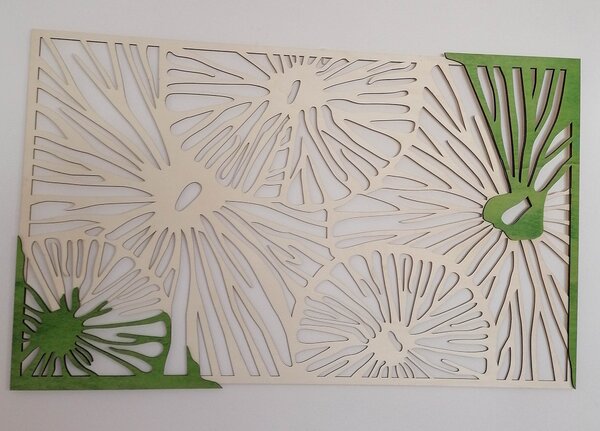 Dřevěný obraz na zeď - KIWIKI: Model 1 46 x 80 cm 3918-45190 PR0301 multi green