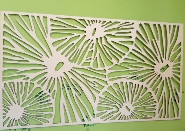 Abstraktní obraz na zeď z překližky 3D efekt SAMUEL: Přírodní překližka - Topol přírodní 46 x 80 cm 3916-45061 PR0300 HEU+
