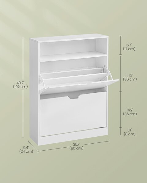BOTNÍK, bílá, 80/102/24 cm Boxxx - Online Only šatny & botníky, Online Only