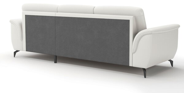 ROHOVÁ SEDAČKA, textil, kůže, bílá Sit & More - Sedací soupravy, Online Only