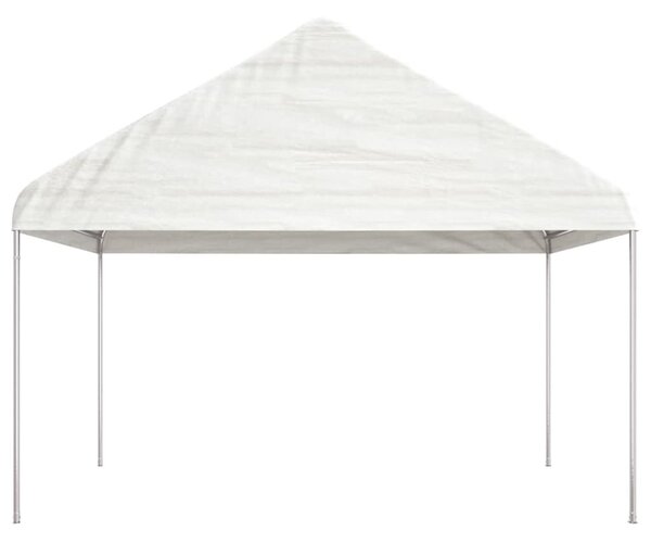 Altán se střechou bílý 4,08 x 2,23 x 3,22 m polyethylen