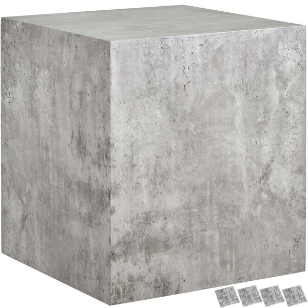 Tectake Konferenční stolek Lasley, nosnost 45 kg - Vzhled betonu, 45 x 45 x 50 cm
