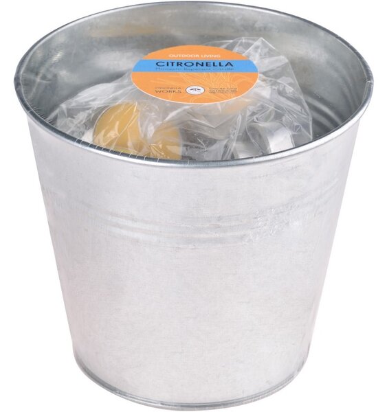 Citronella čajová svíčka v plechovém kyblíku 40 ks