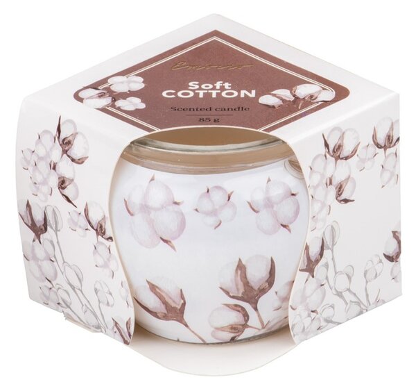 Emocio vonná svíčka ve skle Soft Cotton Dekor 70x62mm