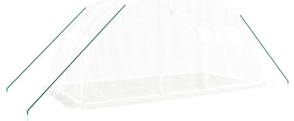 Skleník s ocelovým rámem bílý 8 m² 4 x 2 x 2 m