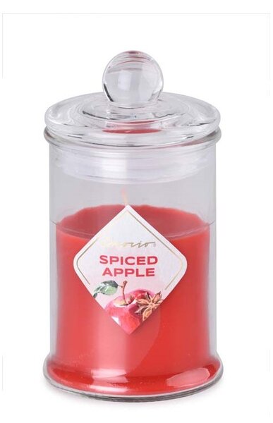 Emocio Sklo 60x112 mm se skleněným víčkem Spiced Apple vonná svíčka