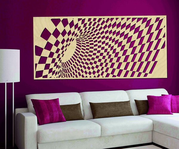 Vkusný obraz na stěnu z dřevěné překližky ULETT: Přírodní překližka - Topol přírodní 50 x 25 cm 3925-46181 PR0308