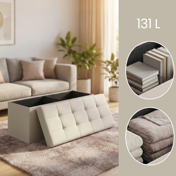 SEDACÍ BOX, textil, kompozitní dřevo, 110/38/38 cm Boxxx - Taburety, Online Only