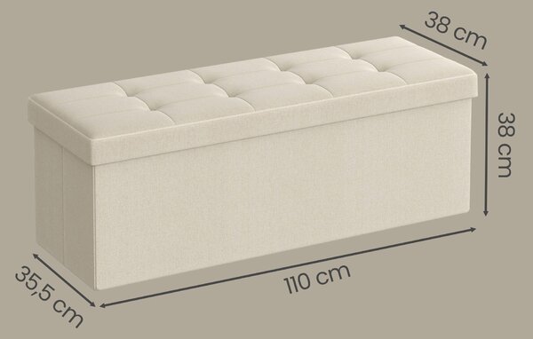 SEDACÍ BOX, textil, kompozitní dřevo, 110/38/38 cm Boxxx - Taburety, Online Only