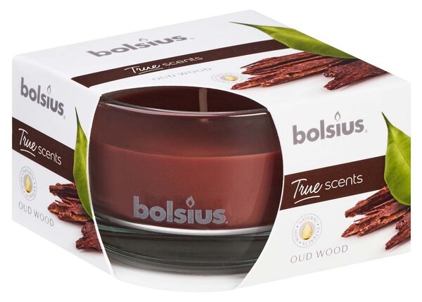 Bolsius Aromatic 2.0 Vonná svíčka ve skle, 80x50mm, Oud wood