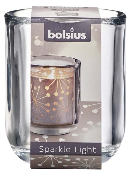 Bolsius Svícen sklo 71x87 mm na Sparkle light čirý