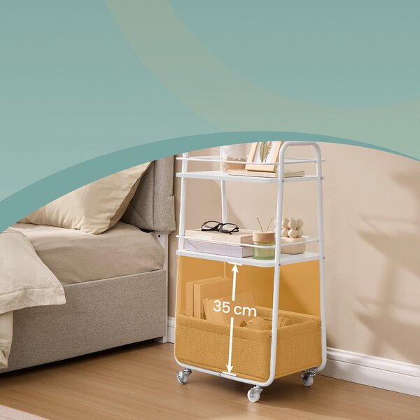 SERVÍROVACÍ VOZÍK, bílá, béžová, 43/81/30 cm Boxxx - Barové vozíky, Online Only