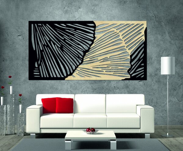 Dřevěný obraz na zeď - LUPENE: Přírodní překližka - Topol přírodní 50 x 25 cm 3929-46762 PR0311