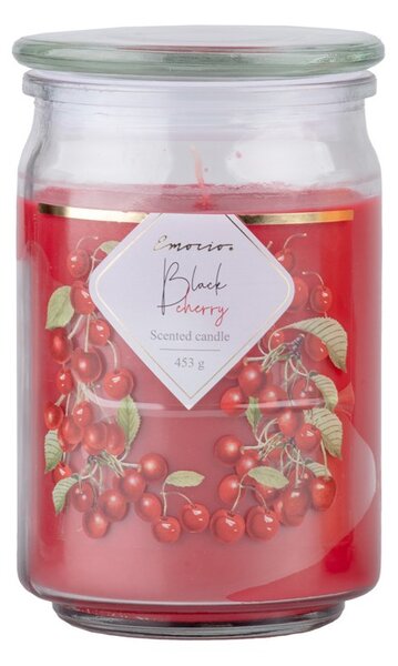 Emocio vonná svíčka ve skle Black Cherry se skleněným víčkem 93x142mm