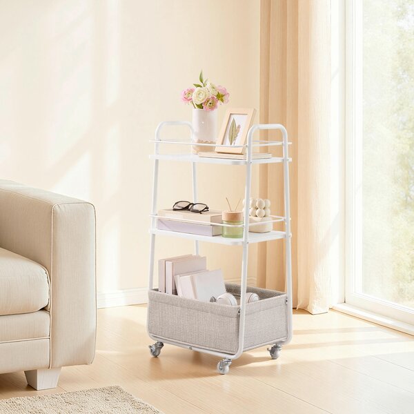 SERVÍROVACÍ VOZÍK, bílá, béžová, 43/81/30 cm Boxxx - Barové vozíky, Online Only