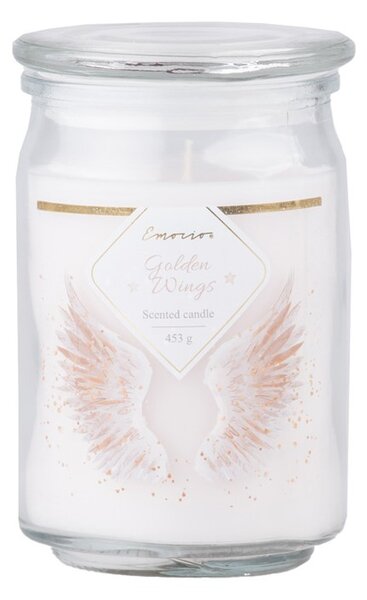 Emocio vonná svíčka ve skle Golden Wings se skleněným víčkem 93x142mm