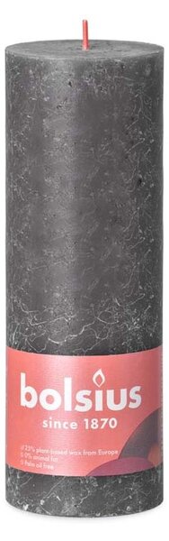 Bolsius svíčka válec Rustic Shine Stormy Grey šedá 68x190mm