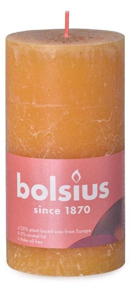 Bolsius svíčka válec Rustic Shine Honeycomb Yellow žlutá 68x130mm
