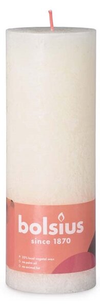 Bolsius svíčka válec Rustic Shine Soft Pearl krémová 68x190mm