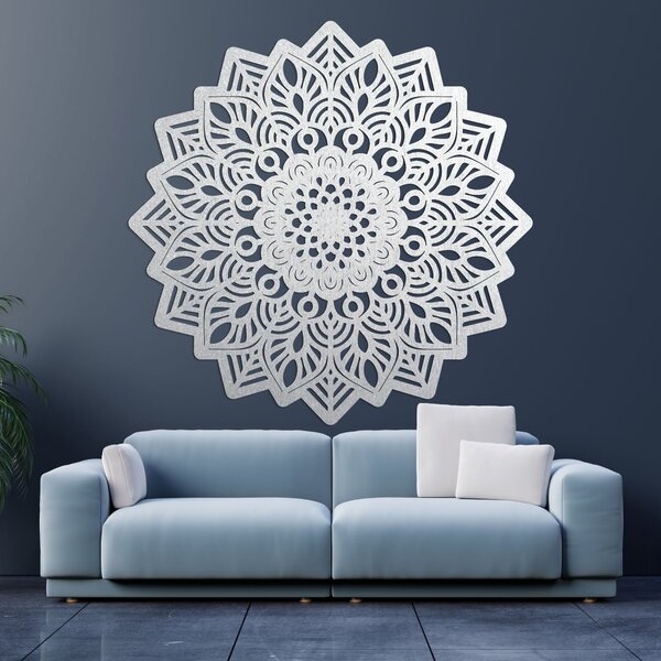 Dřevěná dekorace na zeď mandala slunce - SOLIS: Překližka Topol - Honey 3071 20 cm 3939-99385 PR0319-B