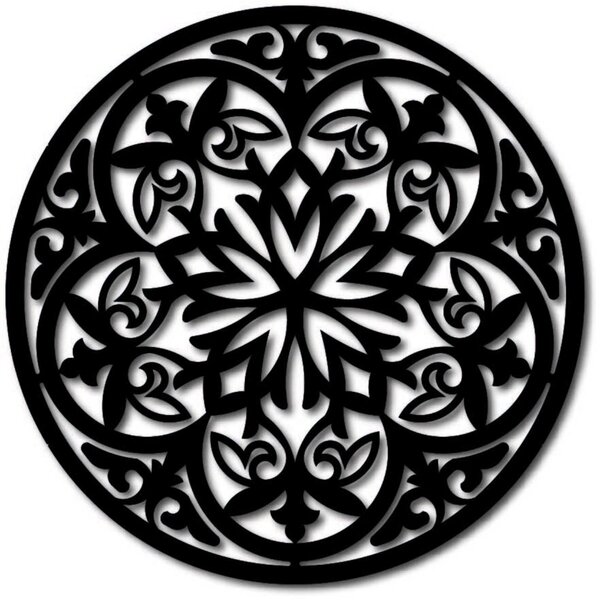 Kouzelná dřevěná mandala - obrázek na stěně: Překližka - Silver barva Rozměr 40 cm 3941-48101 PR0320