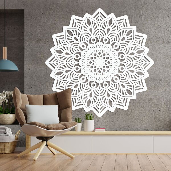 Dřevěná dekorace na zeď mandala slunce - SOLIS: Překližka Topol - Honey 3071 20 cm 3939-99385 PR0319-B