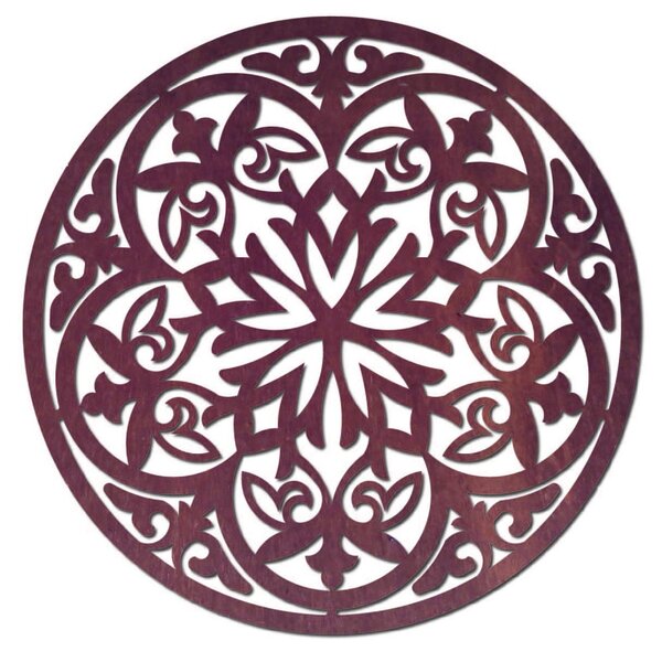 Kouzelná dřevěná mandala - obrázek na stěně: Překližka - Silver barva Rozměr 40 cm 3941-48101 PR0320