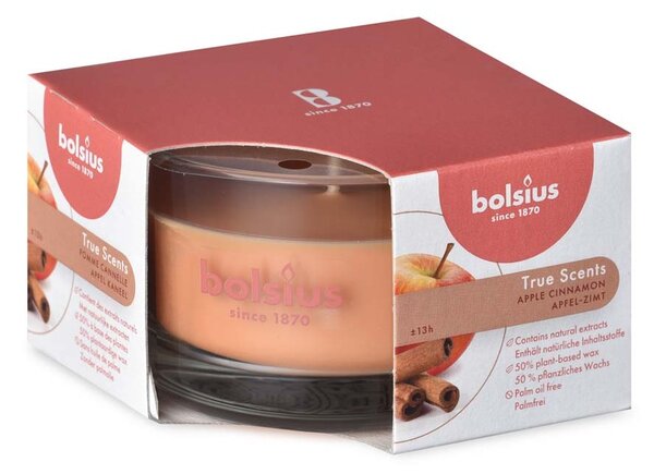 Bolsius Aromatic 2.0 Vonná svíčka ve skle, 80x50mm, Apple Cinammon