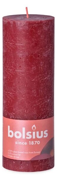 Bolsius Rustic Shine Válec 68x190mm Velvet Red, bordó svíčka