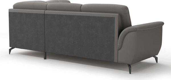 ROHOVÁ SEDAČKA, textil, kůže, mokka Sit & More - Sedací soupravy, Online Only