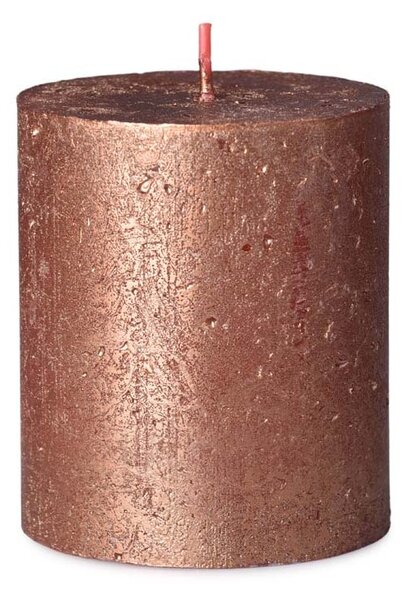 Bolsius Rustic Shimmer Válec 68x80mm Copper, měděná svíčka