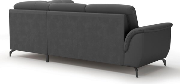 ROHOVÁ SEDAČKA, textil, kůže, černá Sit & More - Sedací soupravy, Online Only