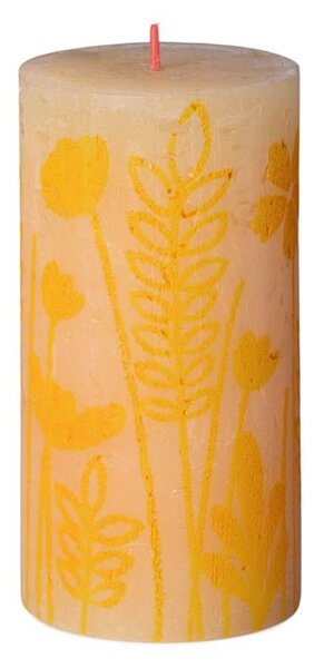 Bolsius Rustic Silhouette Válec 68x130mm Butter Yellow svíčka